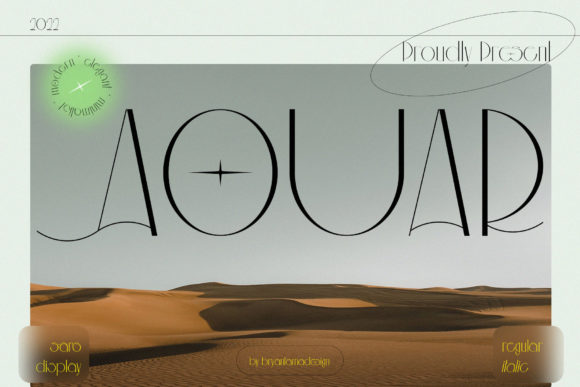Aouar: A Modern Display Font for Elegant Web Design