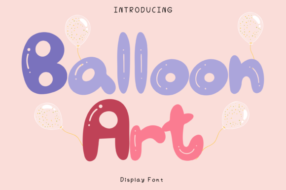 Balloon Art Font for Web Design