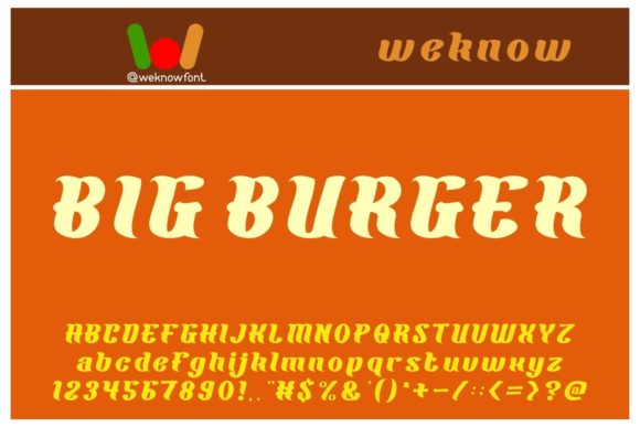 Big Burger Font for Web Design