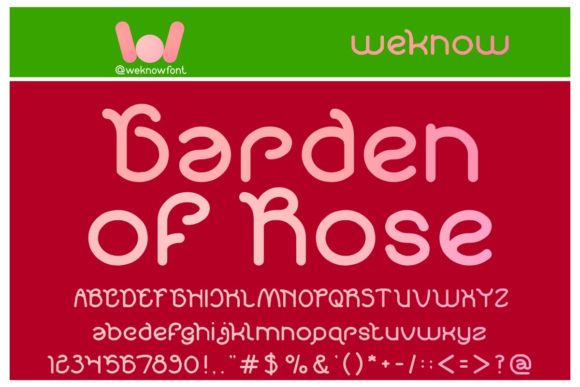 Garden of Rose Font