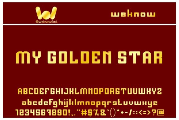 My Golden Star Font