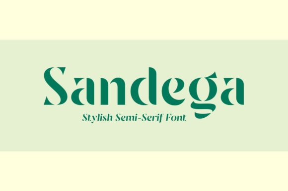 Sandega: A Modern Display Font