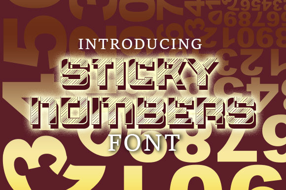 Sticky Numbers Font