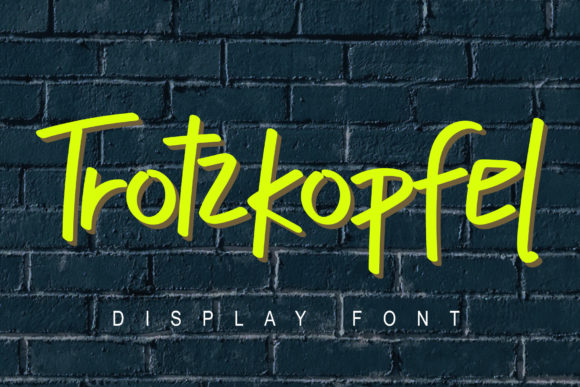 Trotzkopfel: A Bold Display Font for Creative Projects